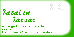 katalin kacsar business card